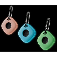 위치추적기 자동차 분실방지 Geiomoo 실리콘 케이스 for Tile Mate 2024 추적기 부드럽고 유연한 긁힘 방지 보호 커버와 카라비너 발광 그린핑크블루, 발광 녹색+핑크+파랑