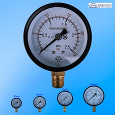 1567번 명성효다계기 소방 게이지 60mm 25k (2.5mpa) 밸브 / 펌프 / 기관실 압력계 / 메이커제품, 1개