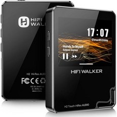 하이파이 워커 H2 터치 하이레즈 MP3 플레이어 블루투스 탑재 2.4인치 HD 터치스크린 무손실 DSD FLAC 음악 64GB 메모리 카드 포함 최대 512GB, H2 Touch-64GB, 검정