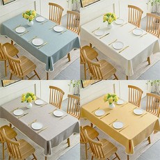 에스준 방수 식탁보 테이블보 레이스 4인용 6인용 8인용, Soft blue135x90cm(4인용), 1개