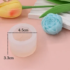 로즈 러브 베어 실리콘 캔들 몰드 수제 귀여운 동물 비누 석고 송진 공예 DIY 초콜릿 아이스 케이크 베이킹, 01 C