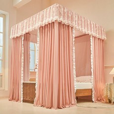 Lavbom 사각 난방텐트 방한텐트 수면 보온 암막 그린 텐트 침대 싱글퀸