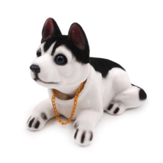 자동차 강아지 흔들이 흔들이인형 자동차노호혼 선물 장 인형 자동차악세사리 피규어 노호혼 허스키, 본상품