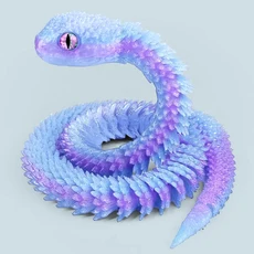 45/80cm 3D 인쇄 빛나는 뱀 움직일 수있는 공동 시뮬레이션 액션 피규어 홈 오피스 데스크탑 장식 생일 선, 08 60CM