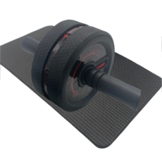 복근 다이어트 ab슬라이드무소음 복근 운동기복부운동기구+무릎패드 남녀공용, 빨간색