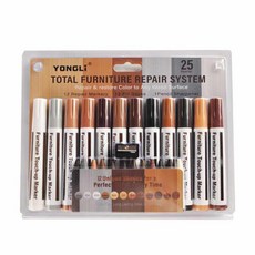 丹丹悅生活 台灣現貨 木紋補色筆 家具補漆筆 地板維修補色筆 地板筆 附卷筆刀, 1個, 地板修補筆 12+12+卷筆刀