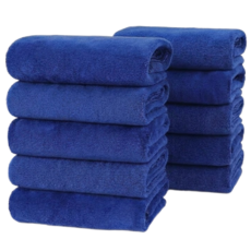 필바이브 업소용 도톰한 극세사 수건 미용실 사우나 헬스장 펫샵, 1세트, 로얄 블루 10장
