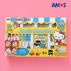 아모스 산리오 캐릭터즈 글라스데코 썬데코 키링 만들기 세트, 1개, 1box