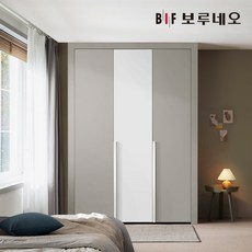 보루네오 10cm 작은방 붙박이장 슬라이딩 여닫이 미닫이 내부 슬라이드 5자 6자 7자, 링고 여닫이 10cm, 화이트_그레이