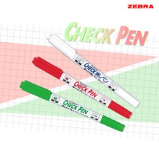 제브라 체크펜 단어 암기용 수능 공시생 (1개), MW-151-CK-G 그린잉크