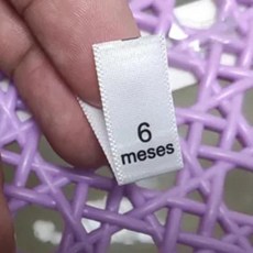 스페인 인쇄 사이즈 라벨 새틴, 1개, 10. 6 meses