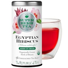 리퍼블릭 오브 티 티 바이오다이나믹 히비스커스 유기농 3 The Republic of Tea — Organic Egyptian Hibiscus SuperHerb Tea Tin, 1개