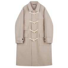 트릴리온 TRILLION 유니섹스 발마칸 더플 롱 코트 BEIGE 583621