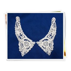 카라 레이스 화이트 면케미컬 소형 모티브 케이트 옷만들기 diy, 1세트