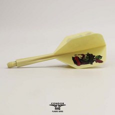 다트용 사각 하드 일체형 고정 샤프트 핀 정형 날개, A. 베이지 L