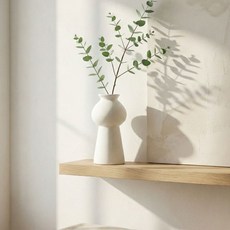 일상다락 백자화병 흰색꽃병 인테리어소품, 화이트