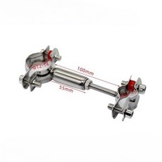 55 100Mm 양방향 조절 막대 맞춤 65Mm OD 튜브 304 스테인레스 파이프 행거 브래킷 클램프 지지 클립, 기타, 12 14mm