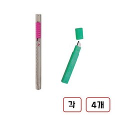 피스)220컷터칼(M307040), 1세트, (본품+컷터날[낱개10개])각 4개씩 총 8개