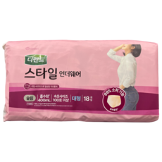 디펜드 스타일 언더웨어 여성 슬림 대형 18개입x1팩, 1세트