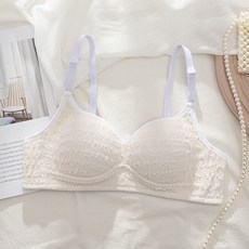 【泡芙小店】少女日系薄款聚攏內衣 無鋼圈小胸上托文胸罩 高中生收副乳