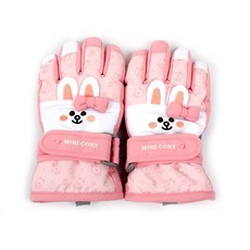 라인프렌즈 코니 입체페이스 방한장갑 6-10세 아동[WD129F3]