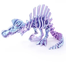 3D 인쇄 공룡 움직일 수있는 Echinosaurus 입상 드래곤 뼈 모델 데스크탑 공예 장식 어린이를위한 크리 에, 01 13.5cm, 22 Color 1