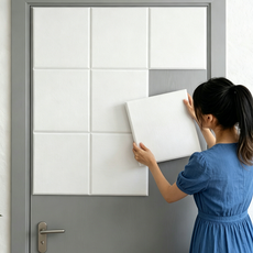 하루꿈 인테리어 방음판 접착식 방음재 흡음재 문소음방지 부착식 차음시트 벽지 블랙 12개, PET