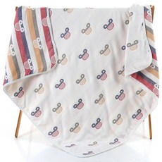 유아 목욕 수건 순수한 면 신생아 아기 덮개 담요 어린이 목욕 어린이 흡수 6 층 거즈 아기 목욕 수건, 컬러 만화 쥐, 1개