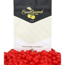 스위트고메 점보 시나몬 젤리 빈 | 매운 캔디 벌크 | 1파 SweetGourmet Red Jumbo Cinnamon Jelly Beans Sweet and Spicy Candy, 계피, 1파운드(1팩), 1개