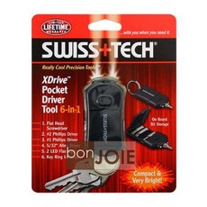 Swiss Tech 6合1 XDrive 隨身迷你工具組 (含LED燈), 1個