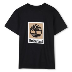 Timberland 남아용 반소매 티셔츠 블랙. 6세 177149