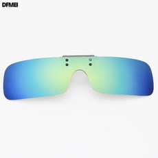 DFMEI 一體片太陽鏡個性偏光墨鏡戶外防紫外線防風砂眼鏡夾片, 1個, 偏光藍綠膜