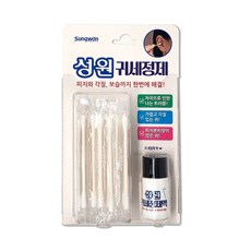 성원 귀 세정제 면봉 30p 세정제 8ml 1개 단품 개별포장 휴대용 귀이개 귀청소 귀이개