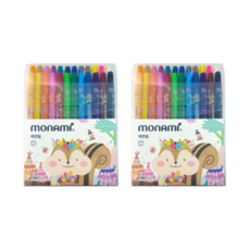 모나미 모니주 샤프식 색연필 여, 24색, 8세트