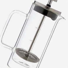 ET 이중 내열유리 프렌치프레스 400ml 드립퍼 사무실커피머신, 1개