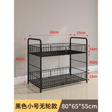 擺攤小推車 夜市地攤專用折疊小吃車 移動手推車展示架花車攤位架, 1個, 黑色小號無輪（65X80X55）可折疊