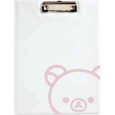 Rilakkuma 懶懶熊 A4 資料夾板 黑色款, 1個, 02.白色款 FA11802, 白色