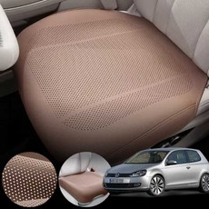 폭스바겐 골프 6세대 2.0TDI (CFH) 차량용 럭셔리 가죽 방석 통풍 시트 커버 로열 브라운 1개