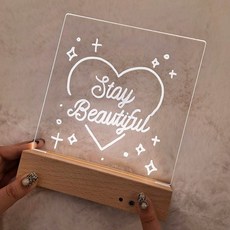 DIY 충전식 무선 아크릴 무드등 인터리어 조명 AM-07 sta931ew