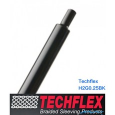 美國Techflex H2G0.25BK 1/4/ 6.4mm(熱縮比2:1) 抗UV化學藥劑 光滑黑色熱縮套管 x1米, 1個