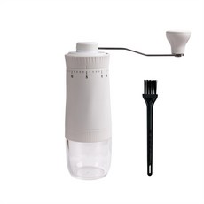 咖啡叔叔 手動磨豆機 40段刻度 隨行手搖咖啡研磨器, 1個, 白