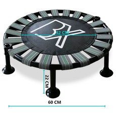 미니 트램폴린 접이식 소형 점핑머신 조절 김혜선 야외 트램펄린 보드 점핑 팔걸이 홈트, 진회색 대형 흡착판 포함