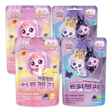 프린세스 캐치티니핑 젤리 2종, 100g, 2세트, 아름 하트젤리+레전드 트윈젤리