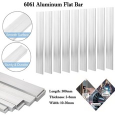 1PCS 알루미늄 플랫 플레이트 스퀘어 500MM 금속 길이 10 8MM 스트립 두께 250MM 합금 솔리드 너비 30MM, 3x15x500mm