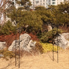HK.sell PU 코팅 스틸 가든아치, 블랙