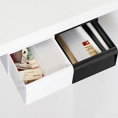 ALOHA-STORE 부착식 서랍 부착식미니수납함, 흰색, 흰색
