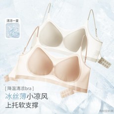 桃園出貨 無痕超薄款內衣女夏季冰絲大胸顯小胸透氣聚攏美背運動女士文胸罩