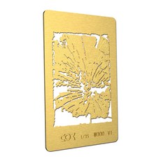 shangren DIY 모델 회화 Stenciling 템플릿 스프레이 플레이트 1/35 1/20 1/72 1/100 탱크 모델 스텐실 공급 공예, 107x32mm, 황동, GJ3000F, 1개