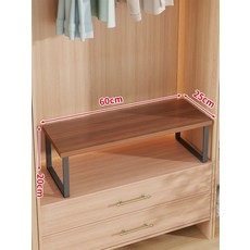 진열장 선반 미니 엔틱 하얀색 저다층 주방, 1단, 블랙 티크 60x25x20cm