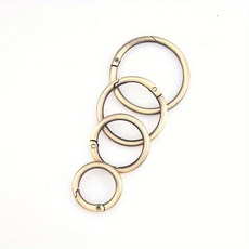 가방 버클 5pcs 금속 O 링 열쇠 고리 스프링 DIY 쥬얼리 개방형 라운드 Carabiner 키 체인 걸쇠 클립 스냅 후크, 03 20mm---5pcs, 옵션04)Brass